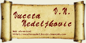 Vuceta Nedeljković vizit kartica